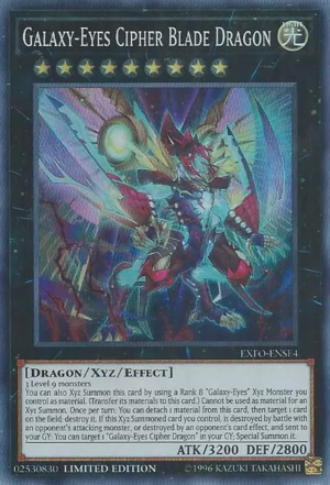 Galaxy-Eyes Cipher Blade Dragon [EXFO-ENSE4] Super Rare