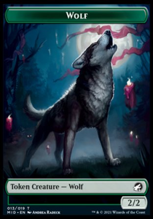 Wolf // Vampire Double-sided Token [Innistrad: Midnight Hunt Tokens]
