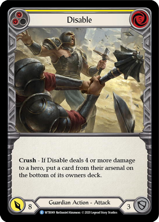 Disable (Yellow) [WTR049] Unlimited Rainbow Foil